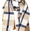 Ivory Plaid Scarves 