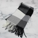 Black and White Like Cashmere Scarf 