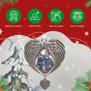  Christmas Ornaments Angel Wings - New A Piece of My Heart is in Heaven Ornament for Christmas Tree with Photo Frame - Double Sided Memorial Ornament for Loss of Loved One -