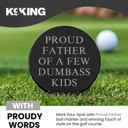  PROUD FATHER OF A FEW DUMBASS KIDS Ball Marker and Magnetic Hat Clip-Premium Golf Accessories Gift Combo Set with Bonus Shooter Golf Ball Marker for Enhanced Golfing Experience | Ideal Gift Ideas