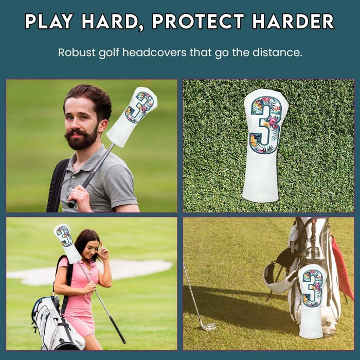 Syren Tropics Club Head Cover - Premium Golf Club Protector - Headcover for Odyssey | Essential Golf Accessories for Men with Premium Club Protection | Funny Golf Accessories for Men (for-Fairway)