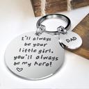  “I’ll Always Be Your Little Girl, You’ll Always Be My Hero” Engraved Stainless Steel Pendant - Heartfelt Valentine’s Day Gift for Dads - Perfect for Birthdays, Father’s Day, or Any Occasion!