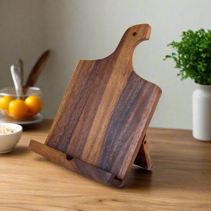 Cookbook Tablet Holder with Bon Appetit Engraving