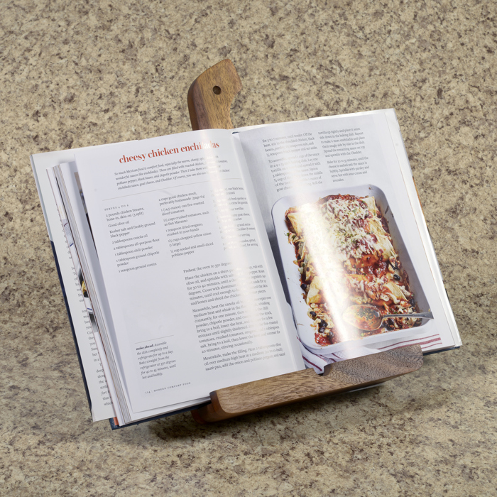 Cookbook Tablet Holder with Bon Appetit Engraving