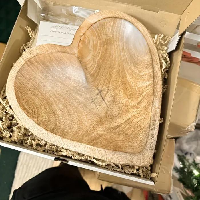 Wooden Heart Prayer Bowl