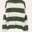  Cozy Green and White Stripe Sweater