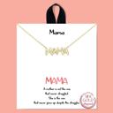  Gold MAMA Necklace Outlined On Card