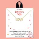  LOVE Outlined Gold Necklace on Card