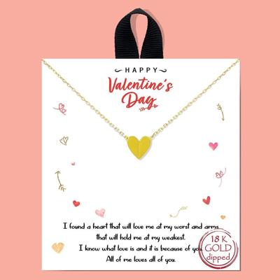 Gold Filled Heart Gold Necklace on Card