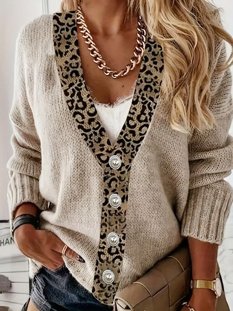 Animal Print Neutral Cardigan