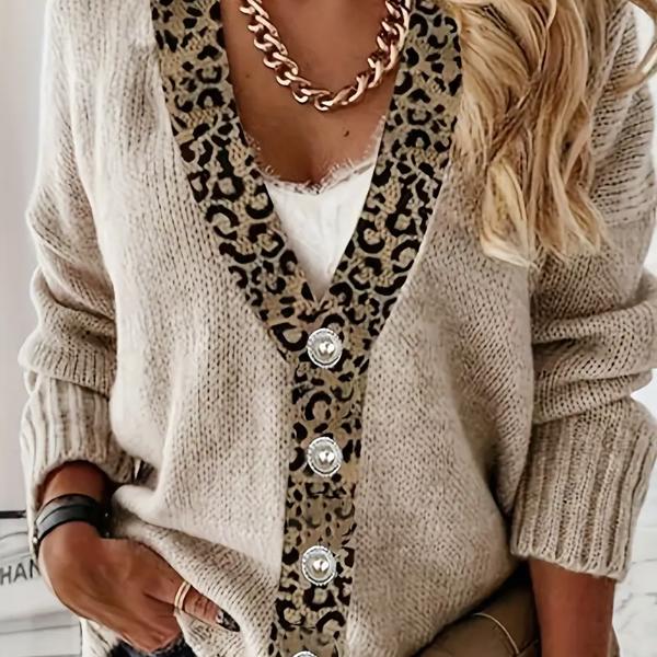 Animal Print Neutral Cardigan