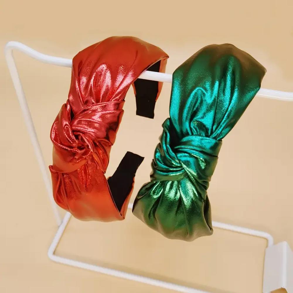 Red + Green Metallic Holiday Headbands ( Set of 2 )