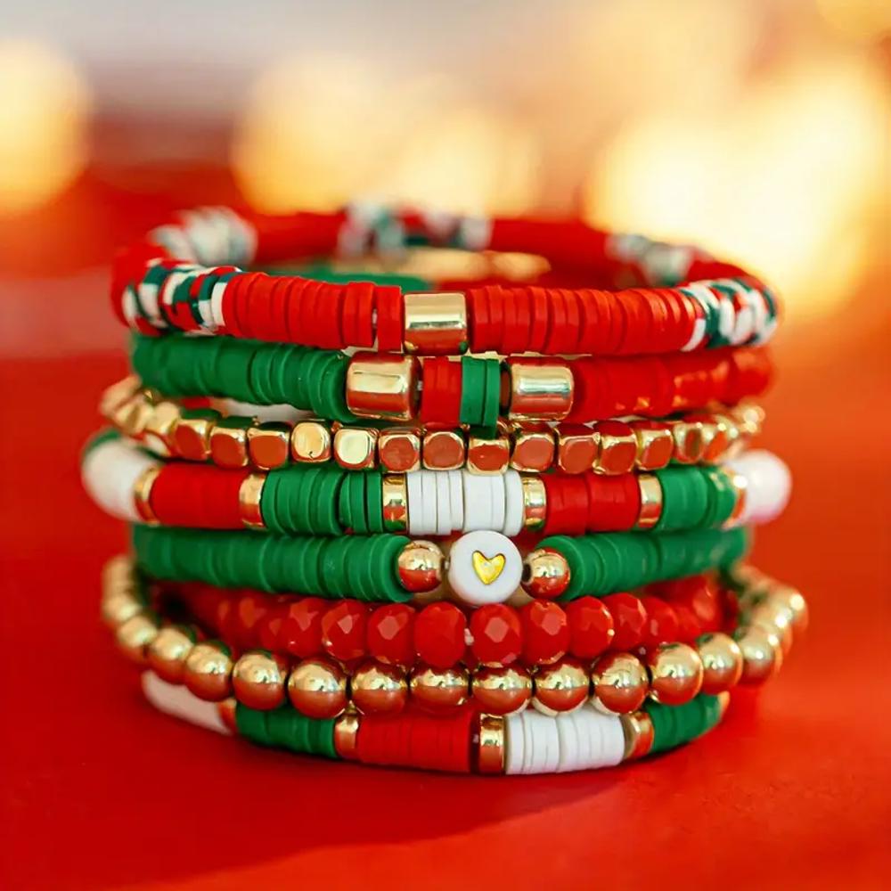 8 Piece Holiday Bracelet Set