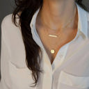  Three Layer Gold Charm Pendant Necklace