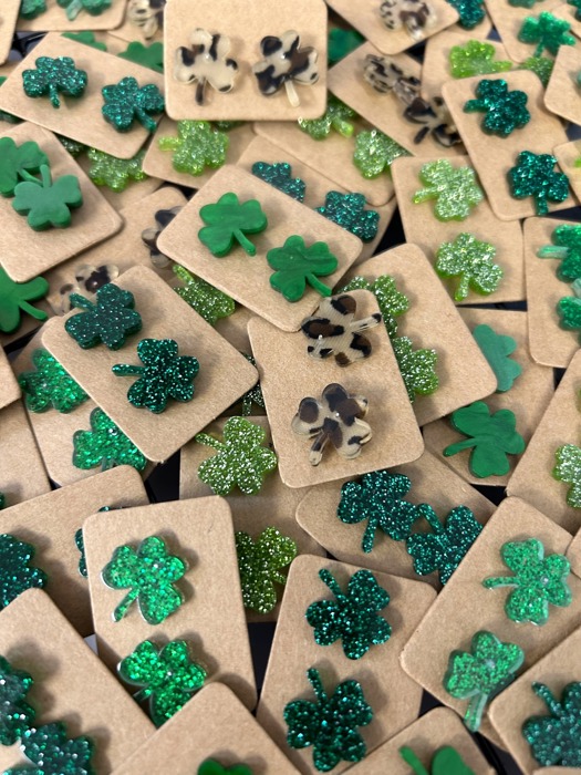 Shamrock Acrylic Earrings