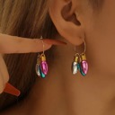  Holiday Christmas Light Bulb Colorful Earrings