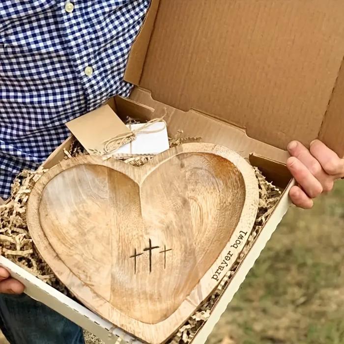 Wooden Heart Prayer Bowl