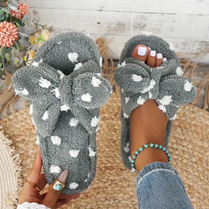 Cozy Polka Dot Slippers