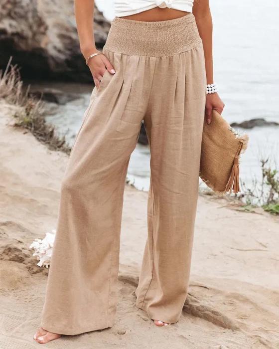 Linen Wide Leg Pants SALE