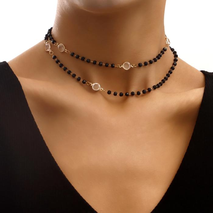 Serenity Black Gold Necklace