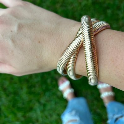 Gold Chunky Bangle Set