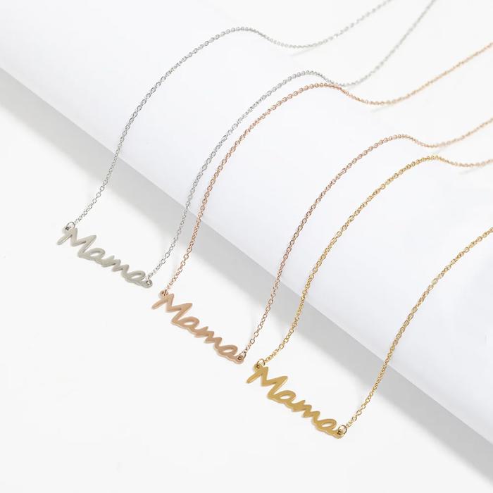 Mama Cursive Necklace