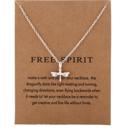  Free Spirit Dragonfly Necklace on Card in Silver Or Gold