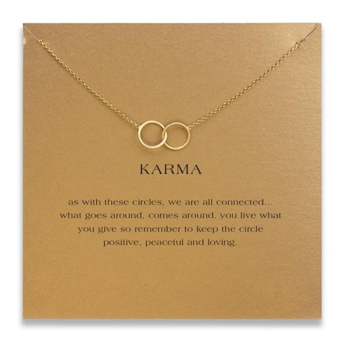 Karma Gold Necklace on Card