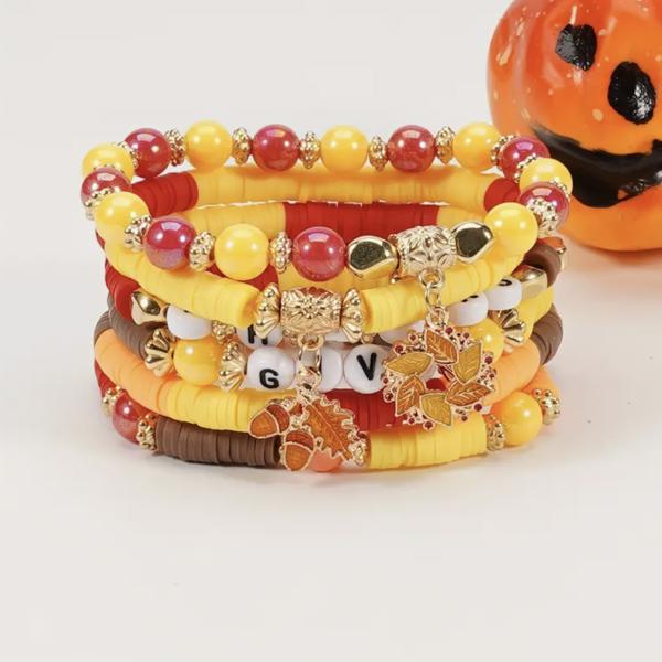 Thanksgiving Fall Bracelet Set