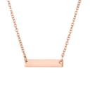  Fine Bar Necklace, Silver/Gold/Rose Gold