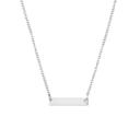  Fine Bar Necklace, Silver/Gold/Rose Gold