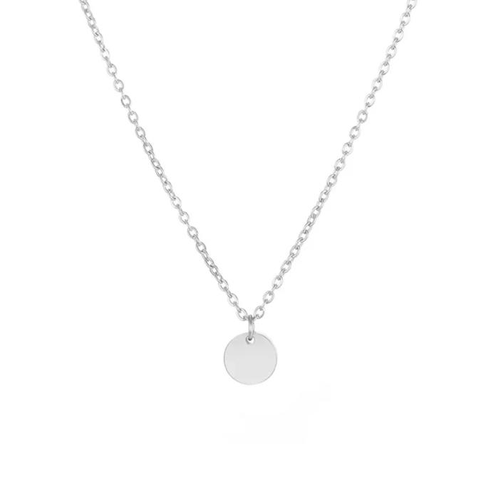 Dainty Circle Necklace, Silver/Gold/Rose Gold