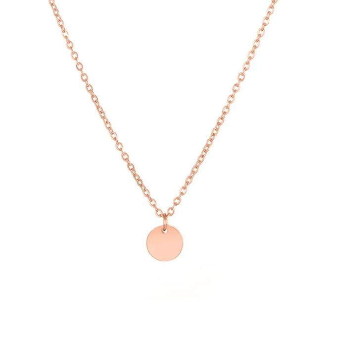 Dainty Circle Necklace, Silver/Gold/Rose Gold