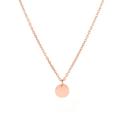  Dainty Circle Necklace, Silver/Gold/Rose Gold