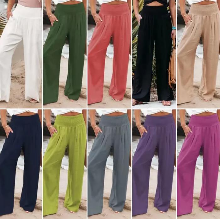 Linen Wide Leg Pants SALE