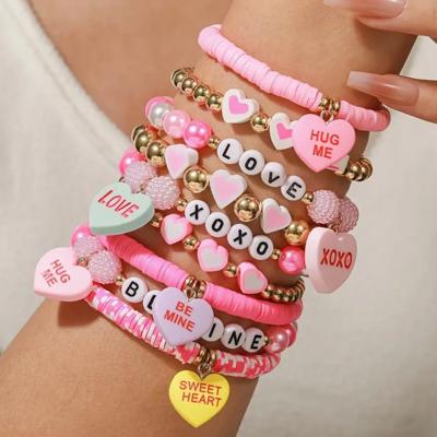 XOXO Valentines Bracelet Set of 9