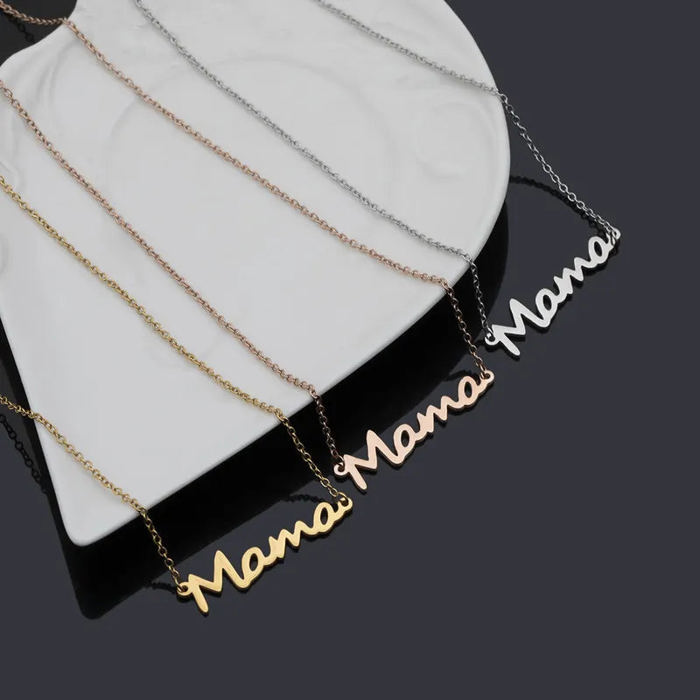 Mama Cursive Necklace