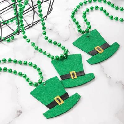 String Beaded Lucky Leprechaun Hat Necklaces