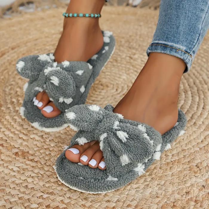 Cozy Polka Dot Slippers