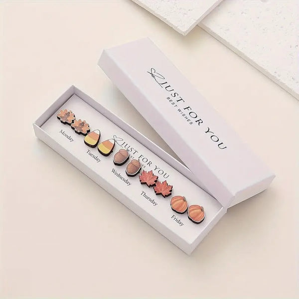 Box of Fall Stud Earrings