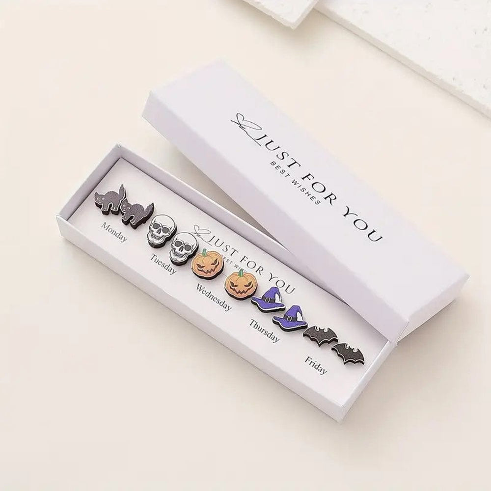 Box of Halloween Stud Earrings