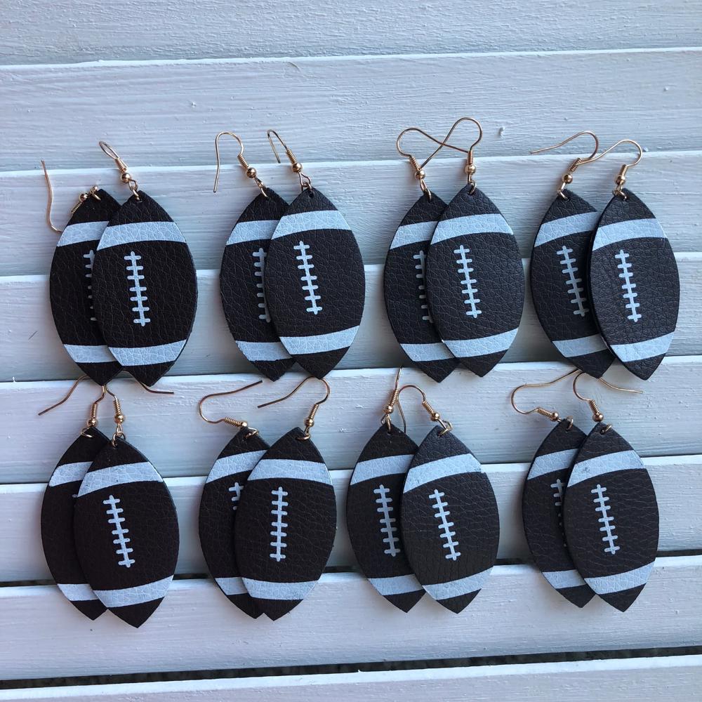 Football Hanging Earrings