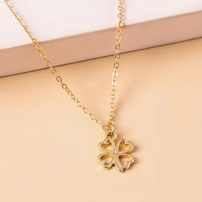 Gold Shamrock Dainty Necklace