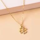  Gold Shamrock Dainty Necklace