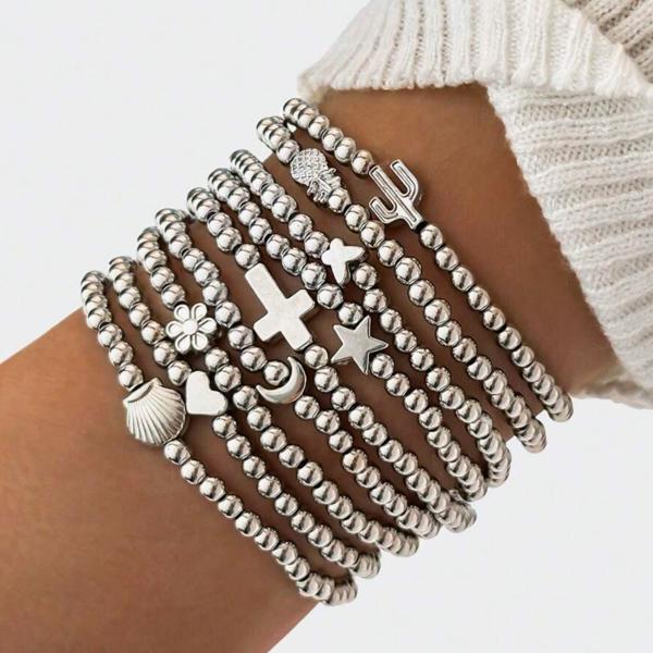 September Silver Bracelet Set