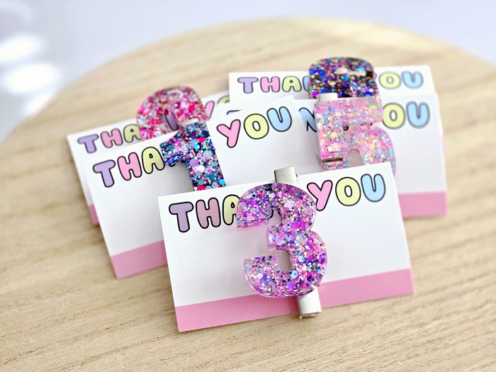 Birthday Number hair Clip