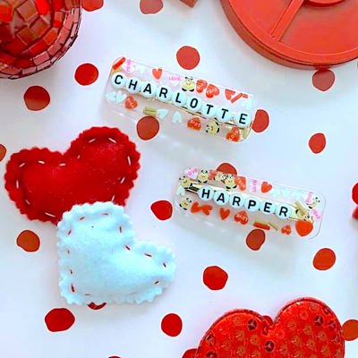 Personalized name hair clips