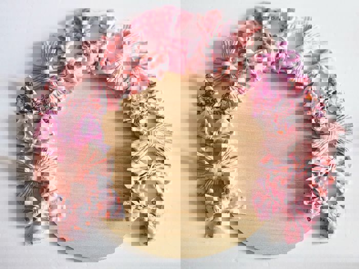 SET OF TWO kids Hand Tied Piggie Bows