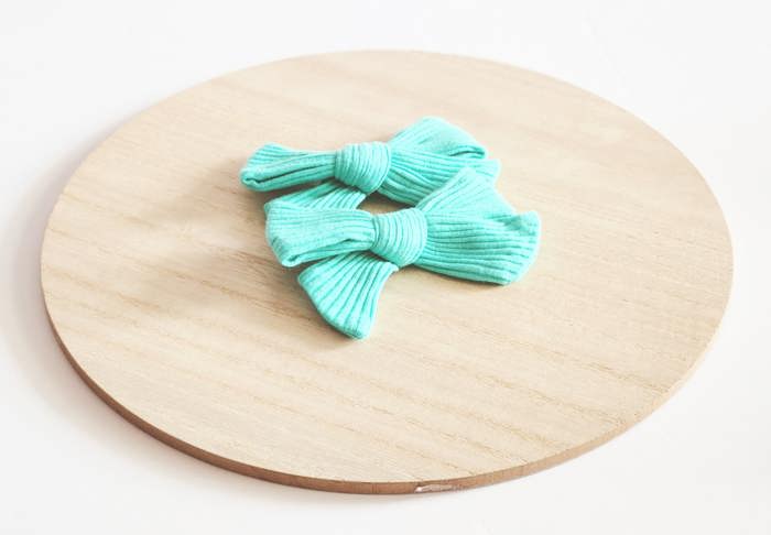 SET OF TWO kids Hand Tied Piggie Bows