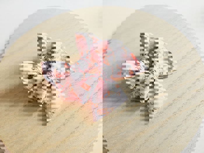 SET OF TWO kids Hand Tied Piggie Bows